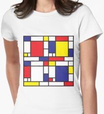 Mondrian Study I Women's Fitted T-Shirt