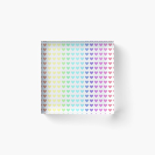 Item preview, Muted Pale Rainbow Heart Seamless Pattern designed and sold by Kaleiope Studio.