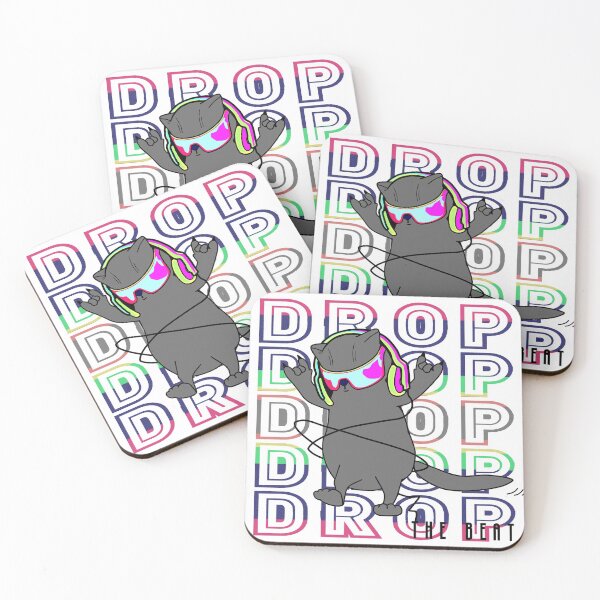 Item preview, Cat Drop The Beat Retro Kick- Funny Music designed and sold by ViewerEqualsPhoton.