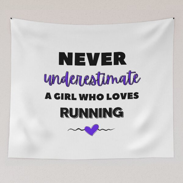 Item preview, Never underestimate a girl who loves running designed and sold by TheGreenGoat.