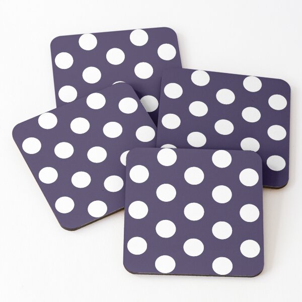 Item preview, Large WHITE & NAVY BLUE POLKA DOTS designed and sold by RachelMacht.