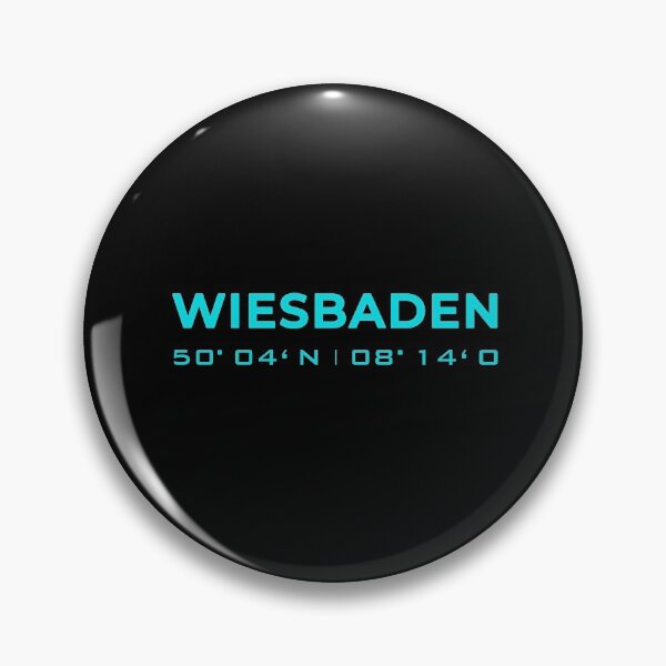 Item preview, Homeland Wiesbaden with coordinates in blue neon design designed and sold by Blue-Fairy.