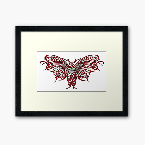 Papillon sphinx tête de mort Impression encadrée