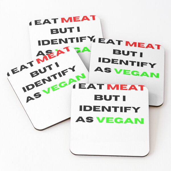 Item preview, I Eat Meat But I Identify As Vegan designed and sold by Lady Eva's Shop.