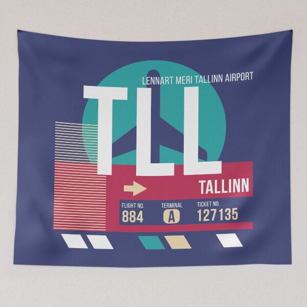 Item preview, Tallinn, Estonia (TLL) Airport Code Baggage Tag designed and sold by SLAG-Creative.