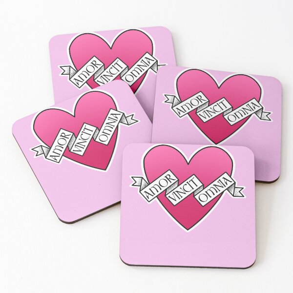 Item preview, amor vincit omnia pink heart designed and sold by weilertsen.
