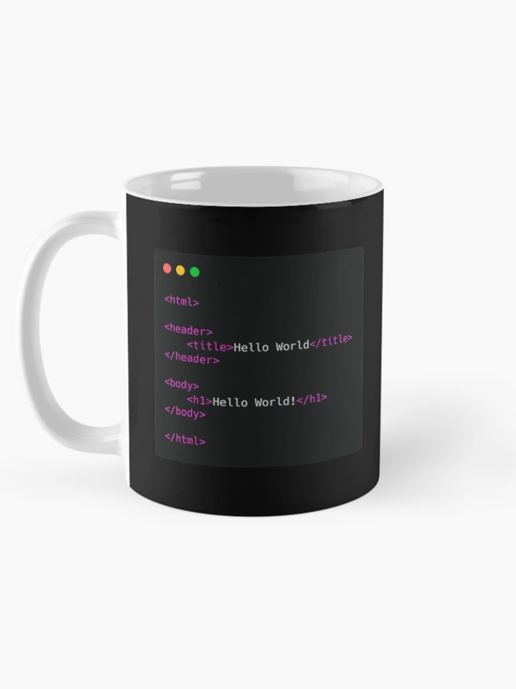 Thumbnail 5 of 6, Coffee Mug, HTML Hello World designed and sold by Create-.