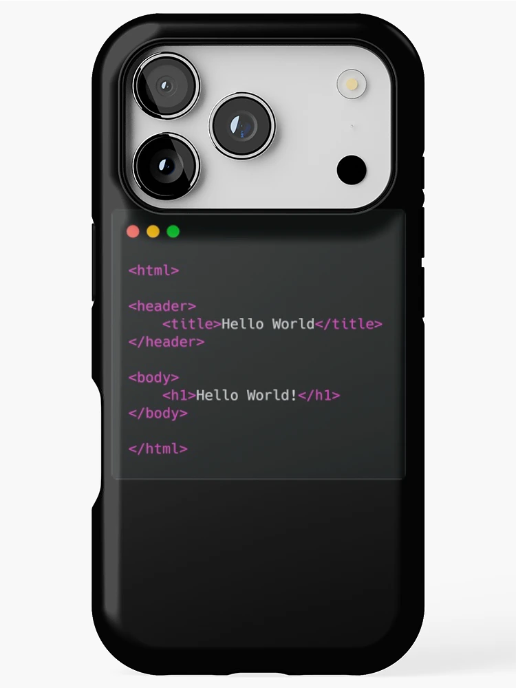 Thumbnail 1 of 4, iPhone Case, HTML Hello World designed and sold by Create-.
