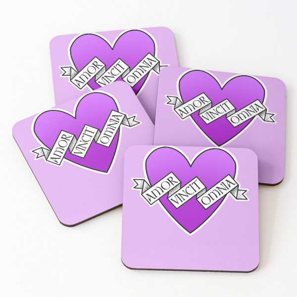 Item preview, Copy of Copy of amor vincit omnia purple  heart designed and sold by weilertsen.