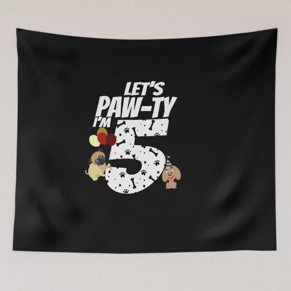 Item preview,   Kids 5 Years Old Puppy Dog Birthday Pawty Dog 5thParty Funny Gift Idea For Dogmother designed and sold by Rassitni.