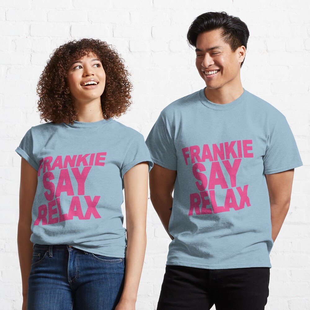 Frankie Say Relax Slanted Pink Text T-shirt, S to 5XL