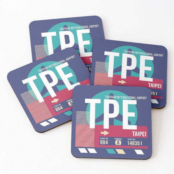 Item preview, Taipei, Taiwan (TPE) Airport Code Baggage Tag designed and sold by SLAG-Creative.