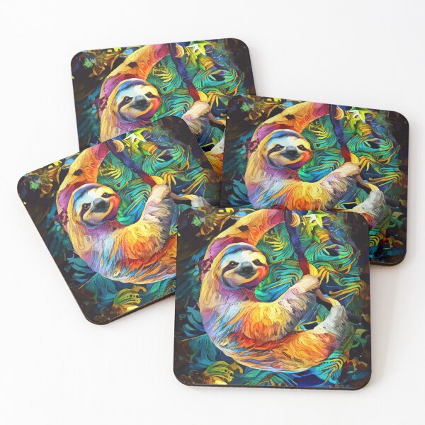 Item preview, Colorful sloth designed and sold by hustlart.
