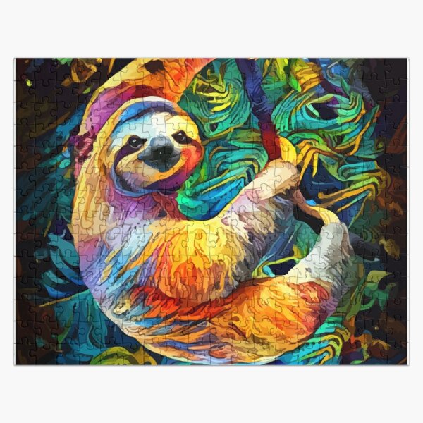 Colorful sloth Jigsaw Puzzle