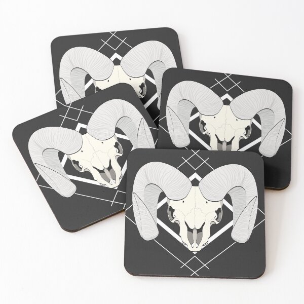 Item preview, Ram skull (dark variant) designed and sold by KpittmanDesigns.