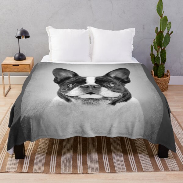 Item preview, French Bulldog Brindle Pied dog - BW Vintage - D12 designed and sold by DecoVintage.