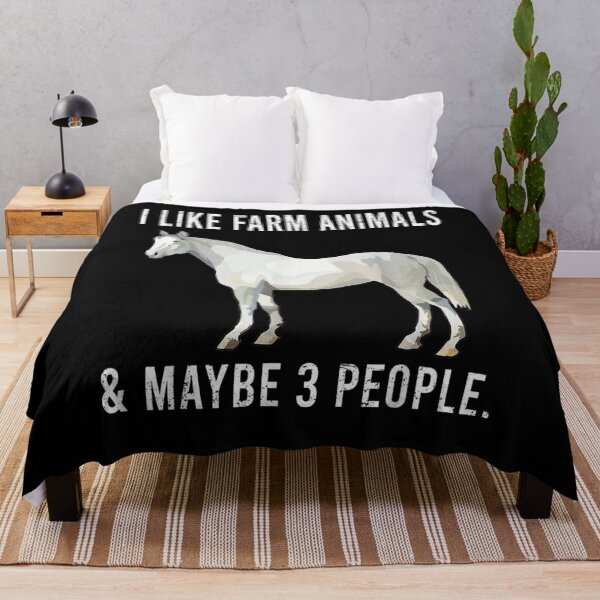 Item preview, Funny I Like White Horse Farm Animals And Maybe 3 People designed and sold by beatabea.