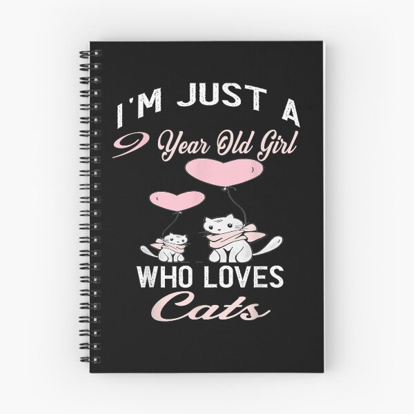 Item preview, I'm Just A 9 Year Old Girl Who Loves Cats Birthday Girl  designed and sold by beatabea.