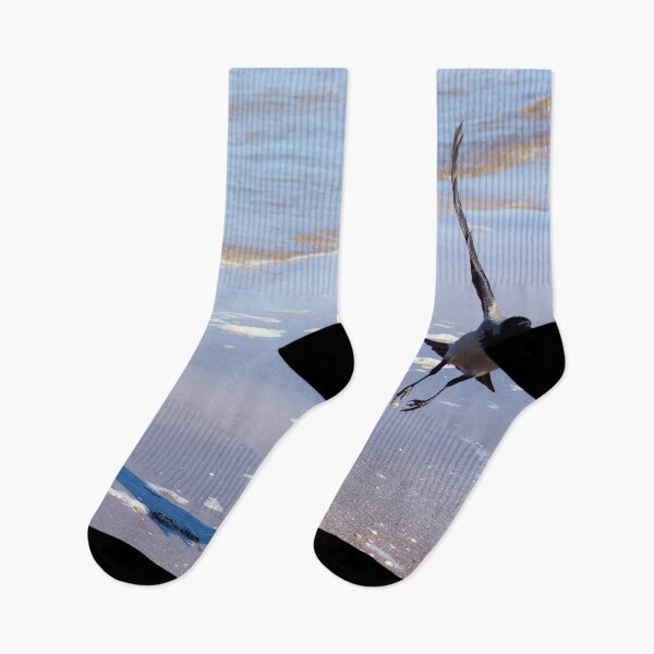 Item preview, Grey crow, flying off above the water designed and sold by lena-maximova.