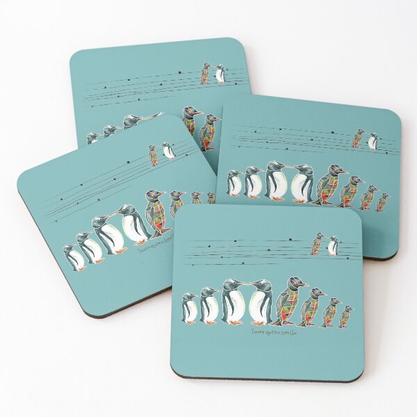 Item preview, Penguins - cadet blue by Innerqueen.Berlin designed and sold by Jo Lenz Art Studio.