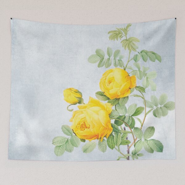 Item preview, Vintage Yellow Roses on Faded Gray designed and sold by aprincessinsp.
