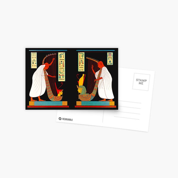 Bards of Ramses III Egyptian musicians vintage illustration Postcard
