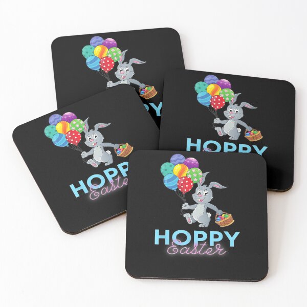 Item preview, Funny Cute Hoppy Happy Easter Bunny Balloons Eggs And Basket  designed and sold by beatabea.