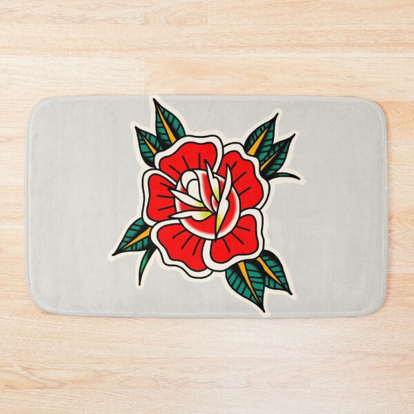 Item preview, rose old traditional tattoo designed and sold by rafaelwolf.