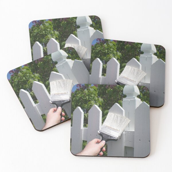 Item preview, White Picket Fence Painting designed and sold by dreamlifemojo.