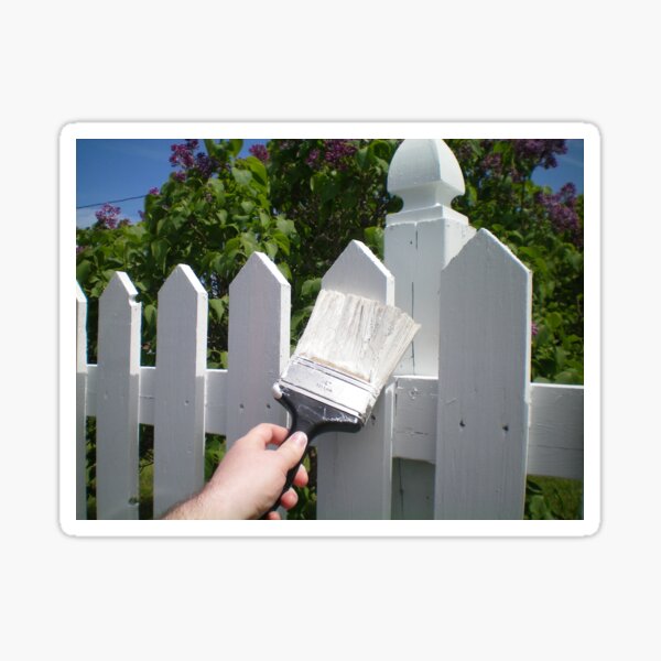 Item preview, White Picket Fence Painting designed and sold by dreamlifemojo.