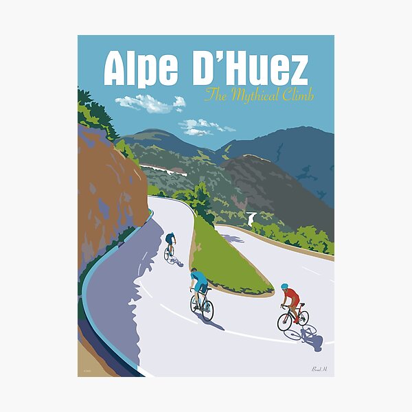 ALPE D'HUEZ Der mythische Aufstieg TOUR DE FRANCE Fotodruck