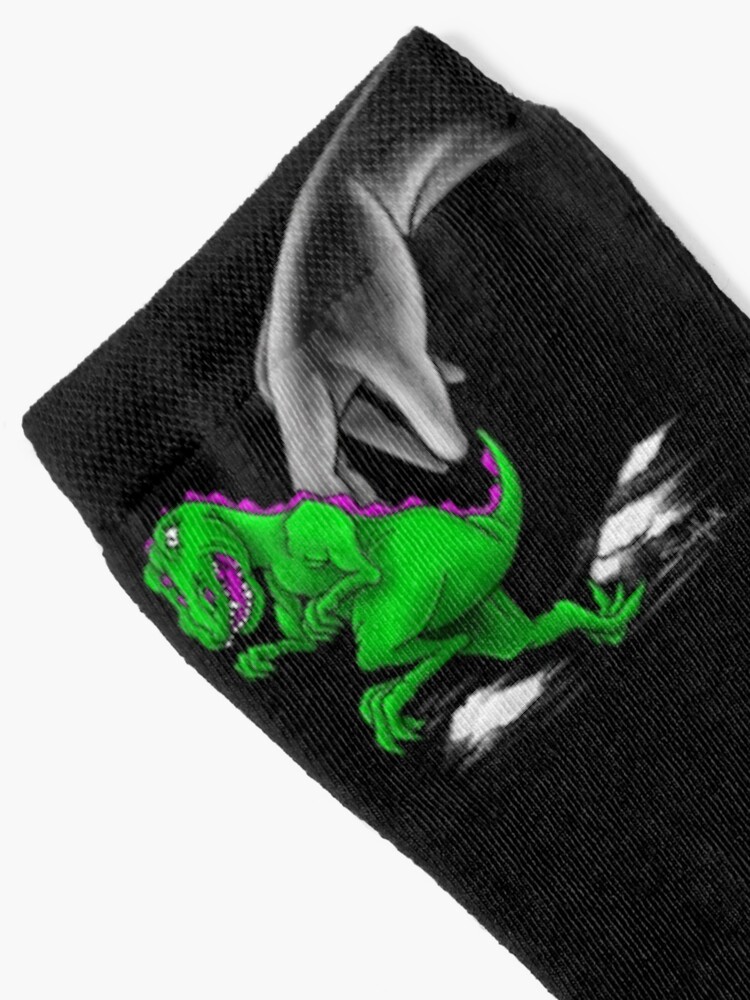 Thumbnail 2 of 5, Socks, RAWR Dinosaur Sock Art designed and sold by snohock.