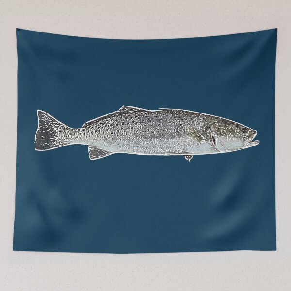 Item preview, Speckled Trout White Alternate Print designed and sold by designsasstultd.