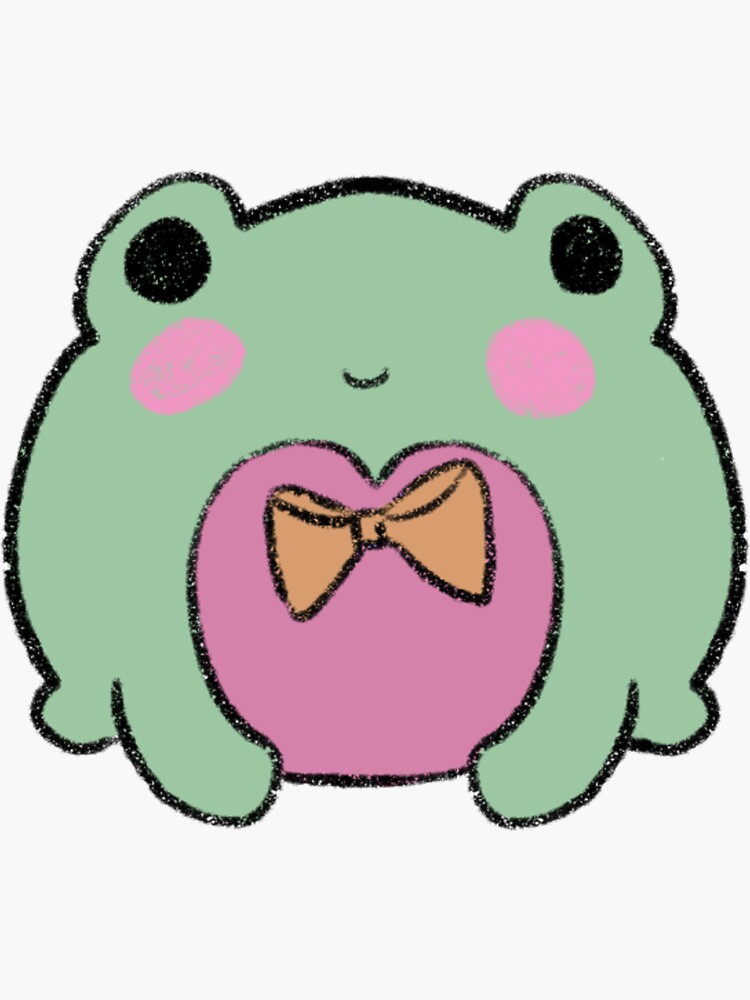 Springtime Froggy Plush Sticker for Sale by 6ngelic