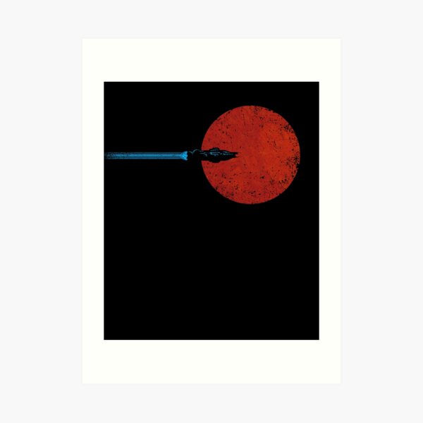 Flight over Mars Art Print