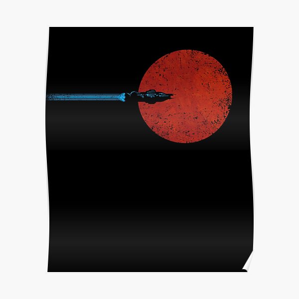 Flight over Mars Poster