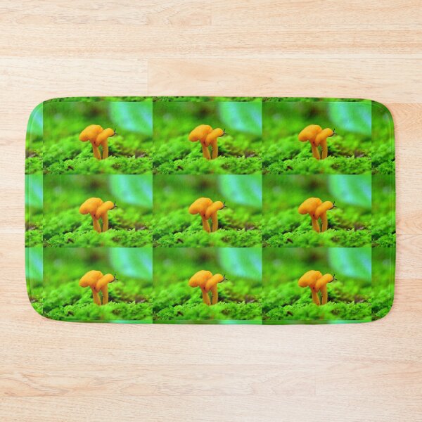 Item preview, Orange mushroom (chanterelle) visited by slug designed and sold by fungimages.