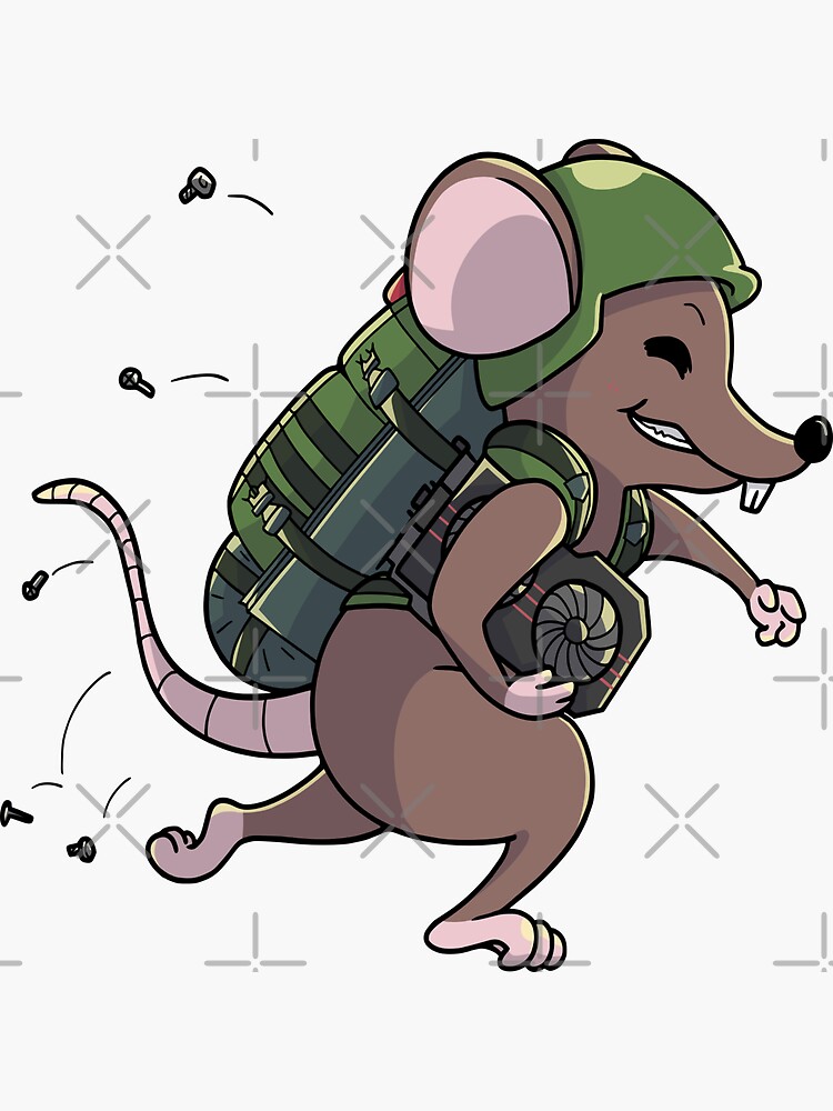 "Escape from Tarkov looting rat" Sticker for Sale by ItsJustMax | Redbubble