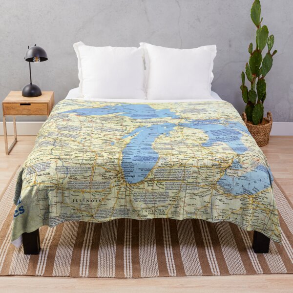 Item preview, The Great Lakes Map | Map Of The Great Lakes designed and sold by benayache.