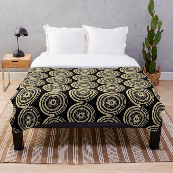Awesome Mandalas Dotted Art Patterns | Bohemian Beautiful Flower Pattern Throw Blanket
