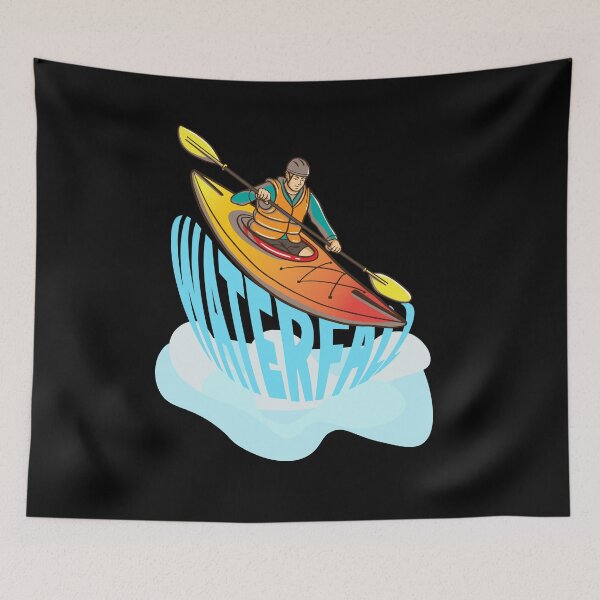 Item preview, Kayaking Waterfall Whitewater Kayaker Design designed and sold by FalkDania.