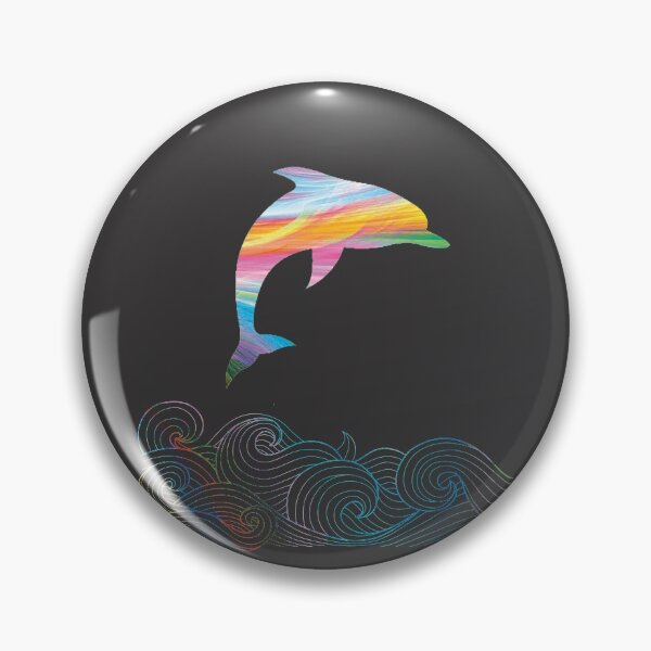 Item preview, Tie Dye Dolphin - Colorful Hand-funny designed and sold by adelsalmi.