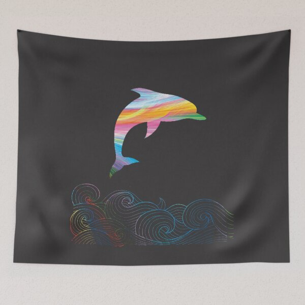 Item preview, Tie Dye Dolphin - Colorful Hand-funny designed and sold by adelsalmi.