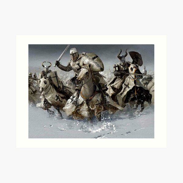 Teutonic Knights crusading in Winter Art Print