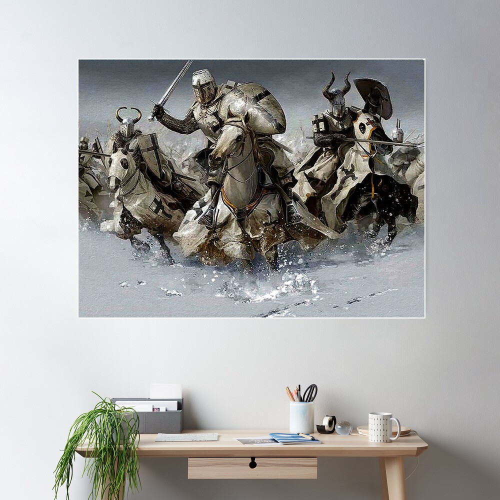 Teutonic Knights crusading in Winter Poster