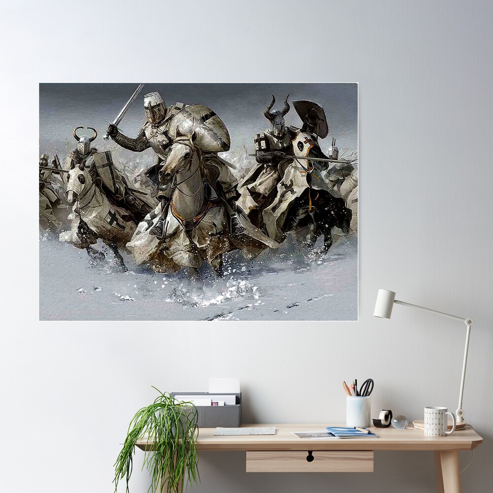 Teutonic Knights crusading in Winter Poster