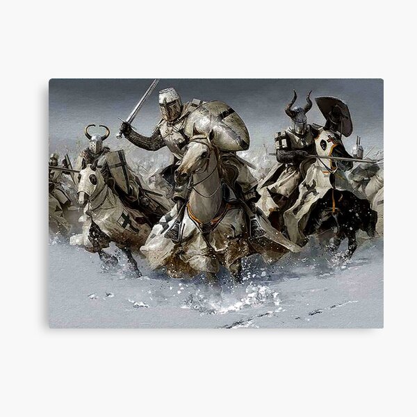 Teutonic Knights crusading in Winter Canvas Print