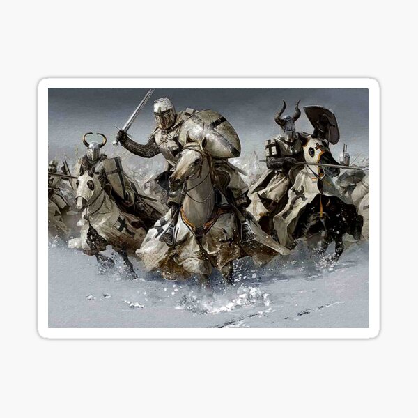 Teutonic Knights crusading in Winter Sticker