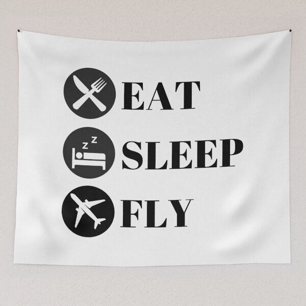Item preview, Eat, Sleep, Fly - Pilot Life - Black designed and sold by AeroAstro.