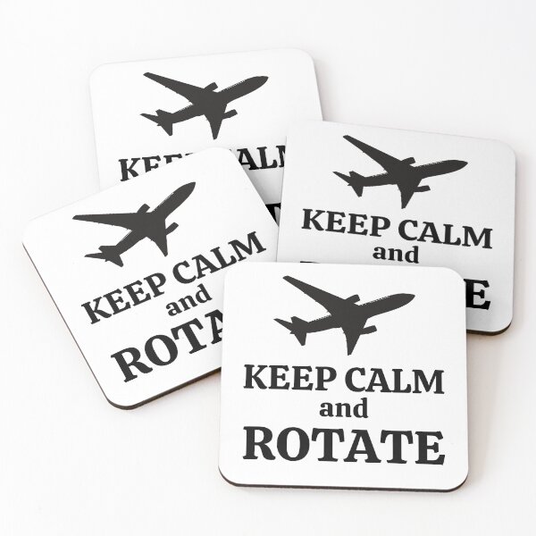 Item preview, Keep Calm and Rotate - Life of a Pilot - Black designed and sold by AeroAstro.